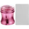 DECHOUS Kit per Stampino Unghie in Lega di Alluminio Leggero e Pratico Testina in Silicone Rosa per Nail Art Fai da Te Scraper Incluso, per Manicure Professionale Colore Casuale