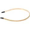 WRITWAA Cerchietto Capelli Donna Elegante Catena Cerchietto Dorato Sottile in Metallo Decorazione Catena per Capelli da Sposa e Feste
