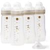 MAM Biberon Easy Active | Confezione da 4 (4 x 330 ml) | Tettarelle Fast Flow MAM taglia 3 + 1 x flusso extra veloce | Accessori per bambini |Stine