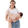 vrbabies Fascia portabebè per neonati e bambini, in mussola traspirante regolabile con doppio anello, ideale come regalo per i neo genitori