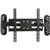 LINK LKBR41 Staffa a Muro per TV da 23 a 47 Fino a 50 kg - Compatibile VESA 75x75, 400x400 - 3 Snodi per Orientamento Orizzontale e Verticale - Bracci Doppi per Installazione Angolare - Colore Nero