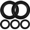 Generico Anello Surround Altoparlante in Gomma Nero 4, 5 Pollici 5 Pezzi | Ricambio Assorbimento Urti e Fit Preciso, per Impianti Audio Professionali e Domestici, Riparazione Tecnica