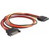 DeLOCK 0.5m SATA 0.5m SATA 15-pin SATA 15-pin Multicolour SATA cable - SATA cables