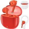 AHFYCIH Auricolari wireless, colore arancione, corpo trasparente, Hi-Fi, bassi, stereo, Bluetooth, con gancio sopra l'orecchio, auricolari cordless per iPhone 17, 16e, 16, 15, 14, Samsung S25, S24