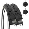 Ecovelo' N° 2 Copertoni 700x45C (29 x 1.75) + Camere d'aria Pneumatici DemiSlick Gravel Copertone Adulto Trekking Bike Mtb Ibrida