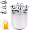 Ayolofei Contenitore per Pulizia della Birra, 10L Botte per Pulizia della Birra in Acciaio Inox, 3 Teste Dispositivo di Pulizia della Birra per Lance di Tipo A e S e G,per Impianto di Spillatura della Birra
