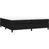 vidaXL Struttura Letto a Rete a Molle Nero 200x200 cm in Tessuto