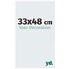 yd. Cornice 33x48 cm Bianco Lucente - Cornice in Plastica Evry | Your Decoration, Vetro acrilico antiriflesso, Montaggio a parete, Adatta per foto, poster o puzzle, Made in Holland