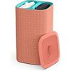 Joseph Joseph Tota Pop - Cesto separatore porta biancheria bucato, 60 litri, con coperchio, 2 sacchi rimovibili con manici, Corallo/Turchese