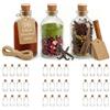 casavetro 36 Bottigliette di Vetro Piccole 100 ml con Tappo Sughero, Bottiglie Vetro 100ml da Riempire per Liquori Bomboniere Etichette