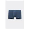 Tezenis Boxer In Viscosa Elasticizzata Con Elastico Logo Uomo Azzurro