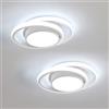 Comely - 2 pezzi Plafoniera LED rotonda a Soffitto, bianca, potenza di 32W, 2350LM, Luce Bianca Fredda 6500K, adatta ad ogni ambiente come: camera da letto, soggiorno, cucina o corridoio