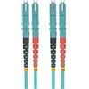 Helos Cavo patch in fibra ottica helos E2000®/E2000® (LSH) duplex 50/125 μm OM3, colore acquamarina, 2,0 m