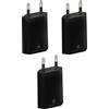 Wicked Chili 3x Pro Series adattatore di alimentazione Adattatore USB compatibile con Apple iPhone, Samsung Galaxy / caricabatterie per telefoni cellulari, spina di alimentazione per smartphone (1A, 5V) nero