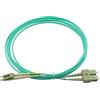 BlueOptics Cavo patch in fibra ottica duplex BlueOptics©, LC-UPC/SC-UPC beige, 2 metri, multimodale G50/125µm, OM3, attenuazione in ingresso: meno di 0,2dB, fibra di marca, LSZH aqua / turchese, tubo da 2,0 mm, ghiera in Vetroceramica, incl