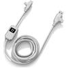 XOOPAR, cavo di ricarica e dati 4 in 1 USB A+C / USB C+Lightning, grigio chiaro