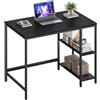 VASAGLE Scrivania per Computer, Scrittoio, 100 x 50 x 76 cm, Moderno, Tavolo da Lavoro, per Ufficio Camera da Letto Soggiorno, Nero Ebano LWD046B04