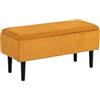 HOMCOM Panca Fondoletto con Vano Contenitore 57L 95x38x45cm Arancione