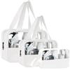 Aucuu Borse Da Toilette Trasparente, 3 Pezzi Beauty Case Trasparente, PVC Trouss