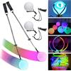 Capgoost 2 palline a LED Poi da giocoliere a LED, luminose, giocattolo circo, spinning POI, set luminoso per adulti, giocattolo luminoso per principianti e professionisti