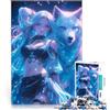 AITEXI Puzzle da 1000 pezzi per adulti Ragazza sexy al neon e lupo Per il divertimento in famiglia Lista dei desideri con Babbo Natale 52x38cm