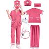 Puteraya Set di 6 costumi da medico veterinario per bambini, per la carriera, Halloween, compleanno, cosplay