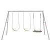 Intex 44134 - Altalena con Due Seggiolini e Dondolo Nido, Acciaio, Grigio, 343x235x200 cm