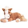 Uni-Toys - Cavallo marrone, disteso - 28 cm (lunghezza) - Fattoria - peluche