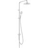Duravit Reno - Sistema doccia a pioggia a risparmio d'acqua, Ø 25 cm, con deviatore, set doccia senza rubinetto, doccetta con tubo e 3 tipi di getto, ideale per ristrutturazioni, cromato