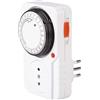 POLY POOL | PP1407AM Programmatore Giornaliero 250V Timer Programmabile per Spina Elettrica Temporizzata Timer Presa Elettrica a Ciclio Giornaliero di Colore Bianco
