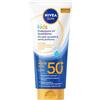 NIVEA SUN Kids Protezione UV Quotidiana SPF 50+ 100 ml, Crema solare 50 bambini per viso e corpo, Protezione solare 50 bambini extra resistente all'acqua, Per pelli sensibili, Senza profumo