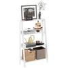 Furinno Ladder Scaffale per libreria a scala, a 4 livelli, bianco