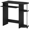 Furinno Semplicistico Scrivania per Computer, Legno ingegnerizzato, Americano/Acciaio Inossidabile, 40.01 (D) x 80.01 (W) x 73.03 (H) cm