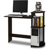 Furinno Compact Scrivania per Computer, Holz, Nero/Marrone (Espresso/Black), Taglia Unica