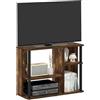 Furinno Classico Supporto Pali in plastica per TV Fino Pollici, Legno ingegnerizzato, Pino Ambrato/Nero, 40-inch