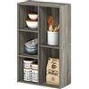 Furinno Luder 5-Cube Scaffale aperto senza montaggio di attrezzi, Rovere francese