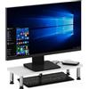 Furinno Turn-N-Tube Supporto rialzato per monitor, Rovere Bianco, Tubi in acciaio inossidabile