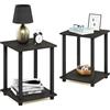 Furinno Simplistic Tavolino, set di due, espresso/nero