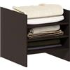 Furinno CUBICLE Inserto Per Cubo, Organizzatore A 3 Ripiani, Compatibile Con Cubi Extra Spessi, Per Organizzazione E Contenimento, Rovere Scuro (Non Adatto Alle Scaffalature IKEA Kallax)