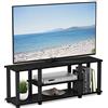Furinno Turn-S-Tube Mobile Porta TV, Legno, Nero (Americano/Black), taglia unica