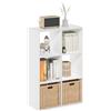 Furinno PELLI libreria, libreria 3x2, mobile organizer contenitivo a cubi, 29.5 x 61.5 x 91.2 cm, per soggiorno, camera da letto, ufficio domestico, Bianco