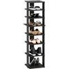 Furinno COMPACT Scarpiera, Organizer Scarpe a 8 Ripiani, Scarpiera Autoportante con Torre Portascarpe Salvaspazio Verticale, per Armadio, Ingresso, Ufficio, Garage, Espresso