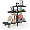 Furinno Turn-N-Tube Tavolino da Divano a 3 Livelli, Legno, Espresso/Nero