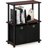 Furinno Scaffali di Stoccaggio, Legno, Dark Cherry/Black, Confezione da 1