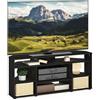 Furinno Jensen Porta TV angolare per TV fino a 55 pollici, Espresso, 39.8 x 118.2 x 52.1 cm
