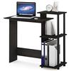 Furinno EFFICIENT Scrivania Da Gaming, Con 3 Ripiani Laterali Aperti, Laptop Notebook, Scrivania Da Ufficio Per Home Office, Studio, Dormitorio, Dark Espresso
