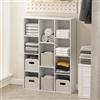 Furinno REED organizer e contenitori per armadio, a 11 cubi organizer per armadio, contenitore armadio con ripiani aperti, per guardaroba, camera da letto, soggiorno, Bianco