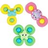 Vicloon Giocattolo a Ventosa per Bambini, 3pcs Giocattoli Sensoriali per Vasca da Bagno, Animali Colorati Spinning Top per Il Bagnetto per Bambini, Sollievo dall'Ansia Regali (Oceano)
