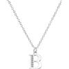Kraven Collana girocollo in argento S925 con ciondolo a forma di iniziale, delicata e con zirconia cubica, collana delicata, gioielli regalo di compleanno per donne e ragazze, Zirconia cubica