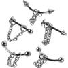NIYANGLE 5 Pezzi Piercing Labret in Metallo Inossidabile, Accessori per Labbro alla Moda, Orecchini per Labbro, Sicurezza Prolungata, per Feste e Quotidiano